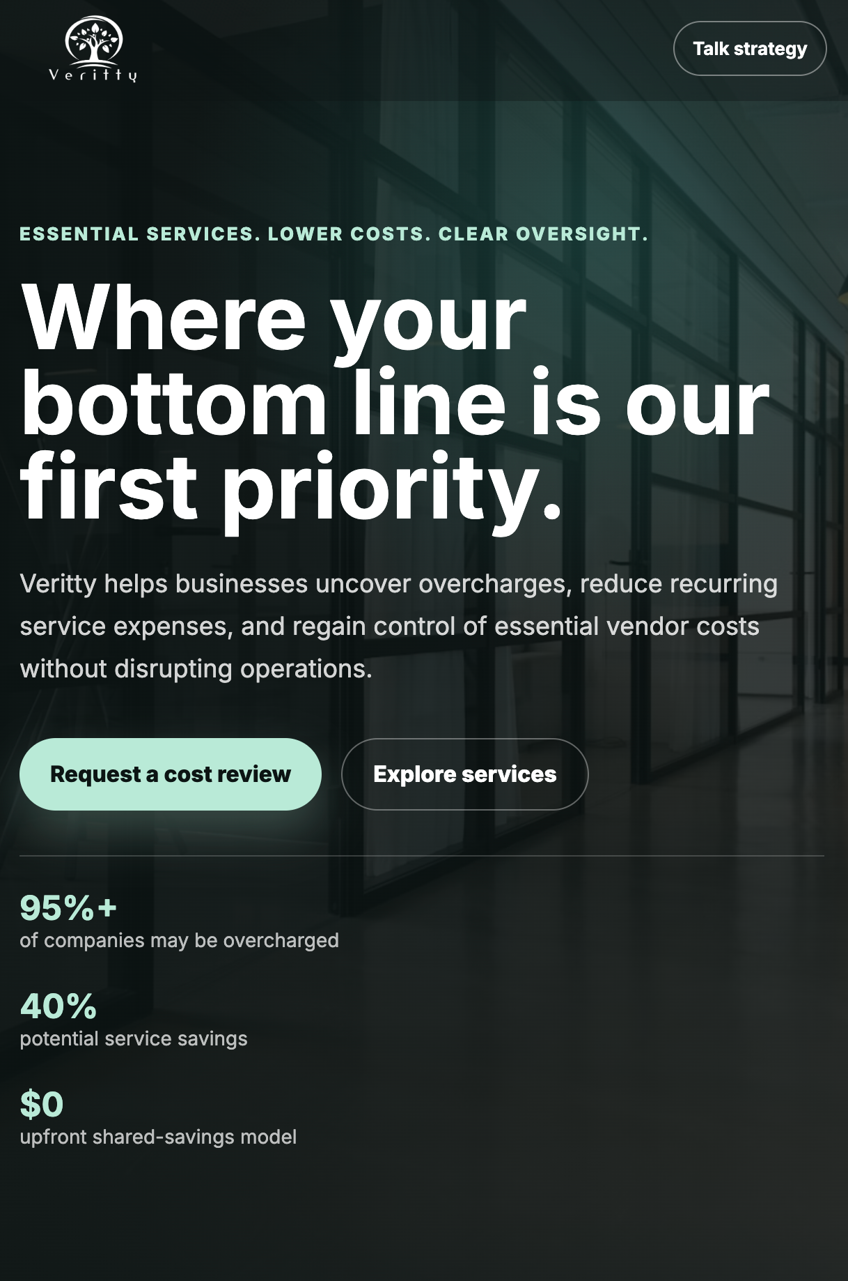 Veritty mobile website after rebuild