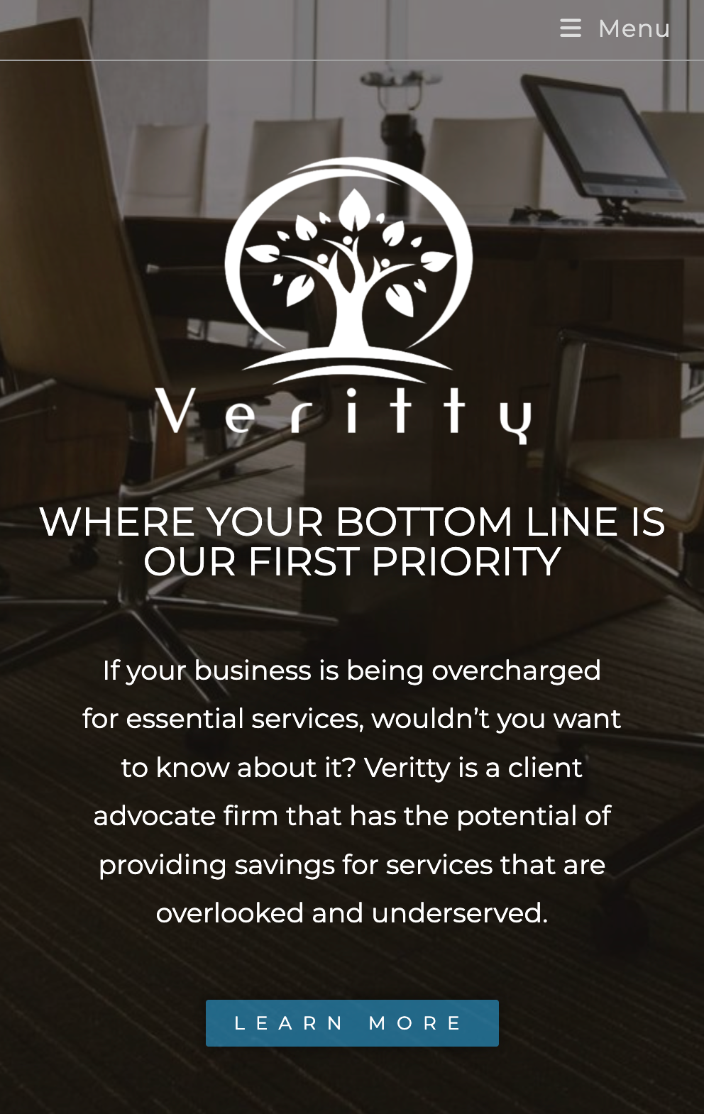 Veritty mobile website before rebuild
