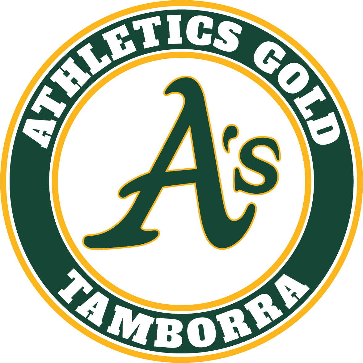 Athletics Gold circular team badge
