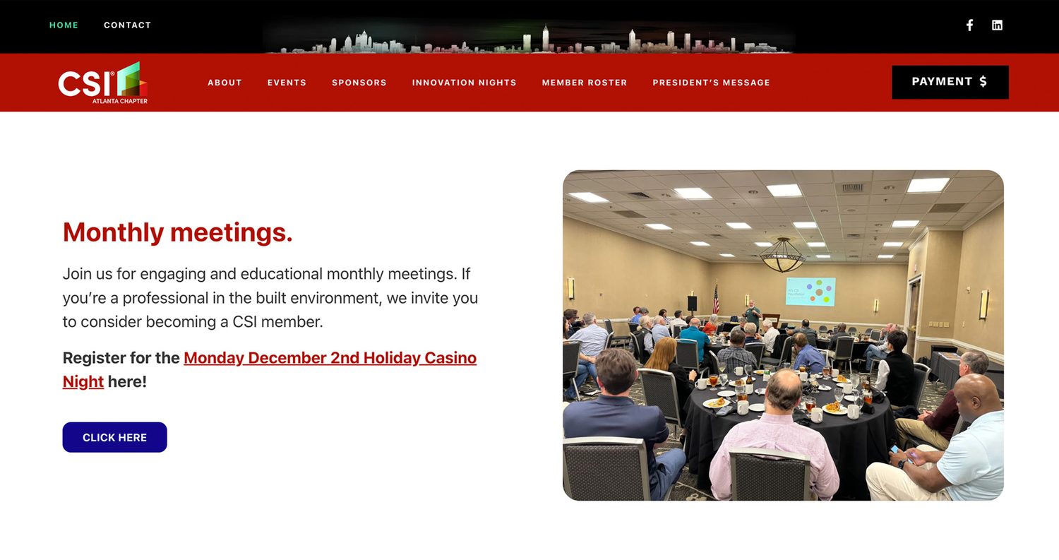 CSI Atlanta website screenshot