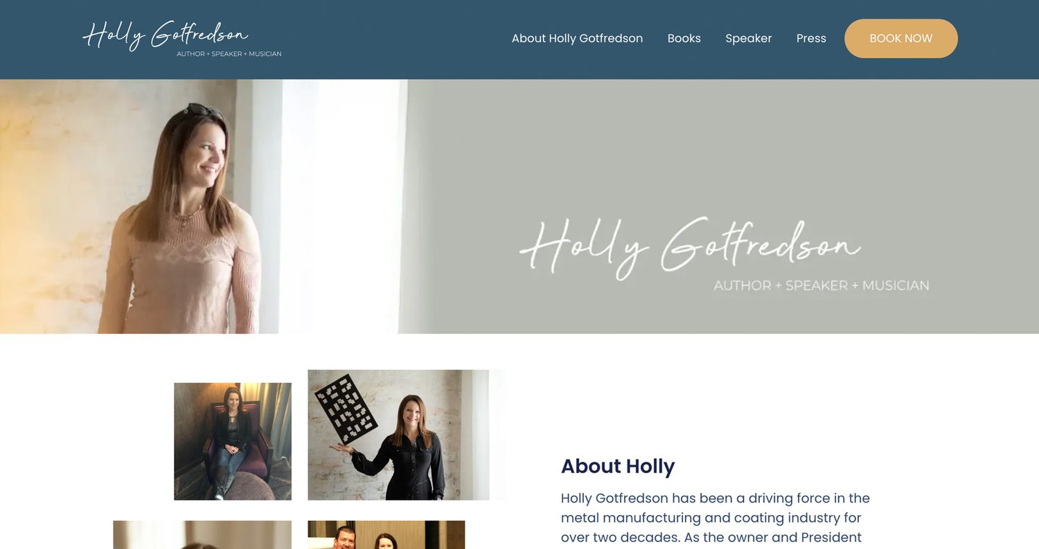 Holly Gotfredson website screenshot