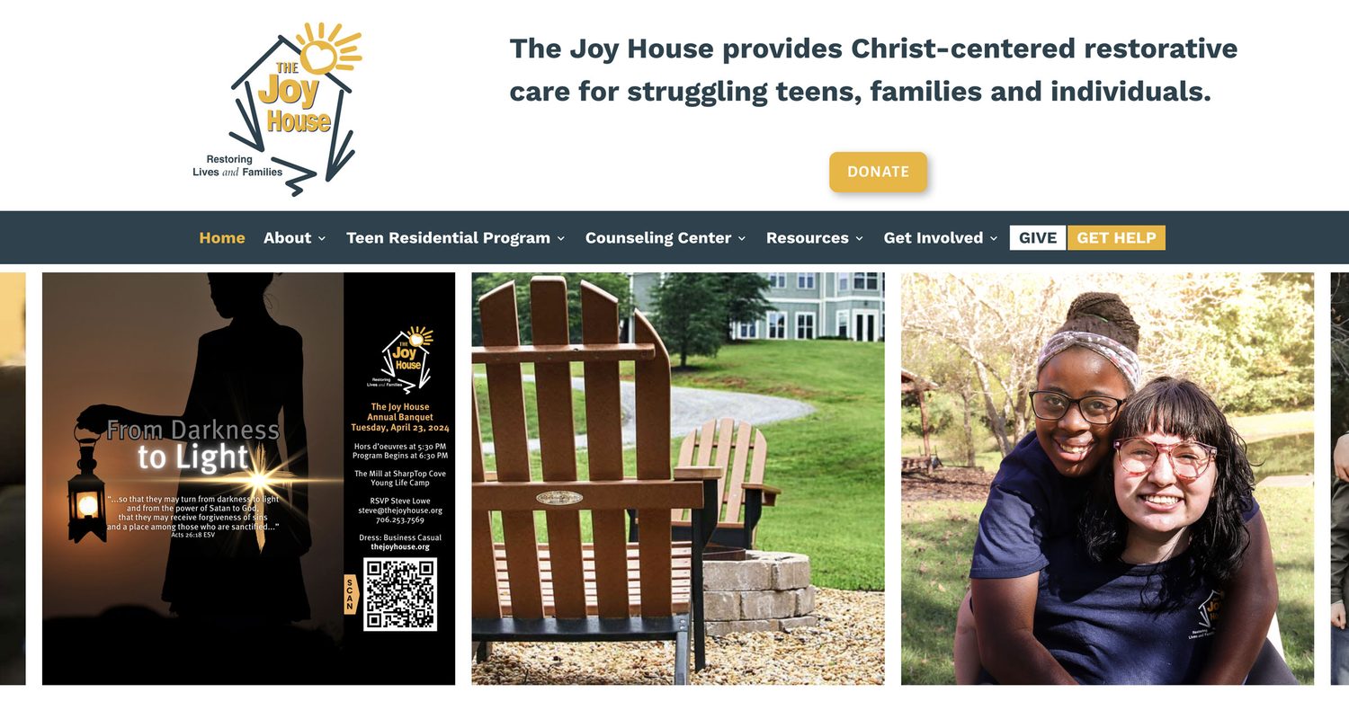 The Joy House website screenshot