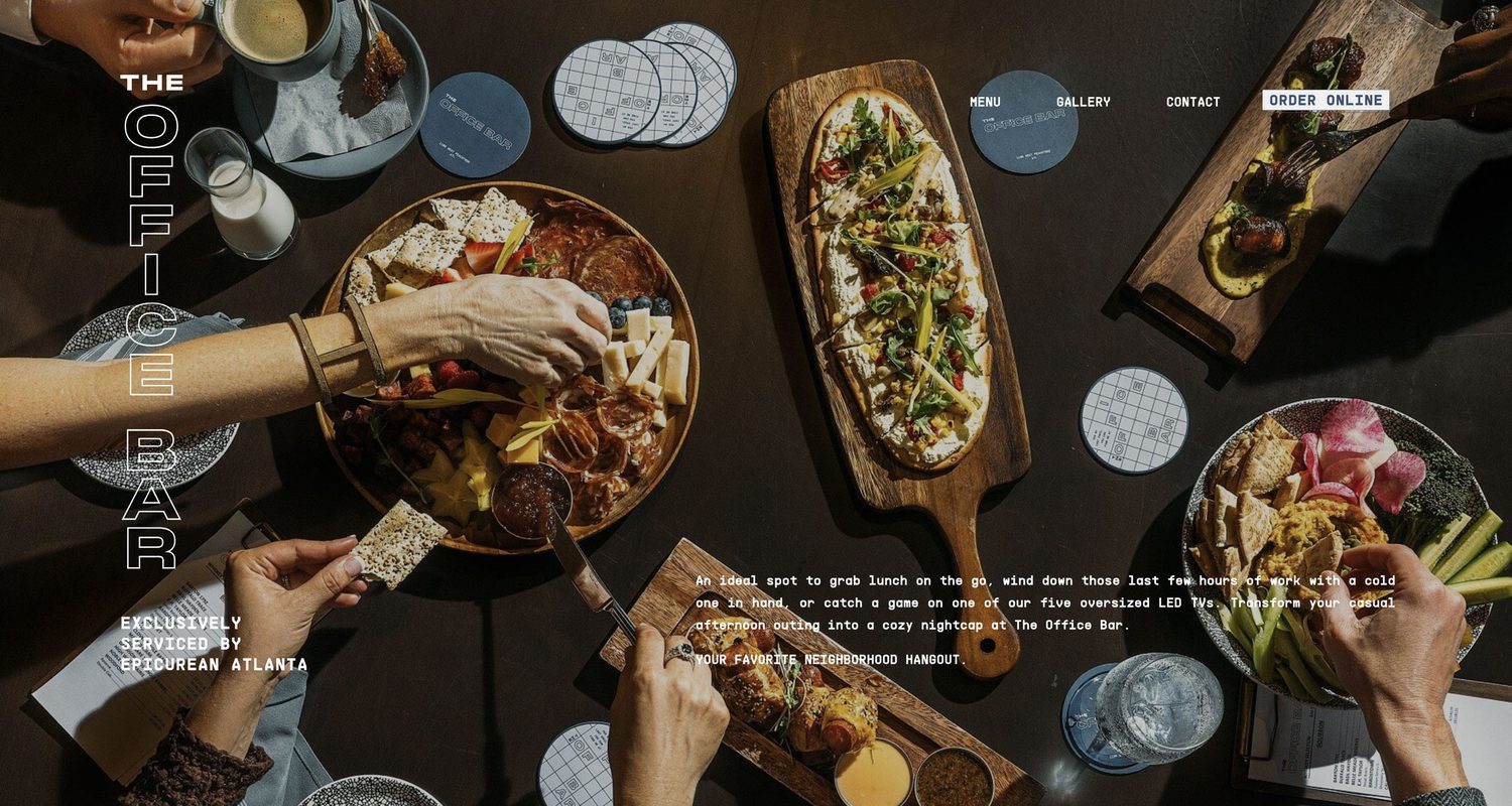 The Office Bar website screenshot